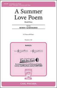 A Summer Love Poem SA choral sheet music cover Thumbnail